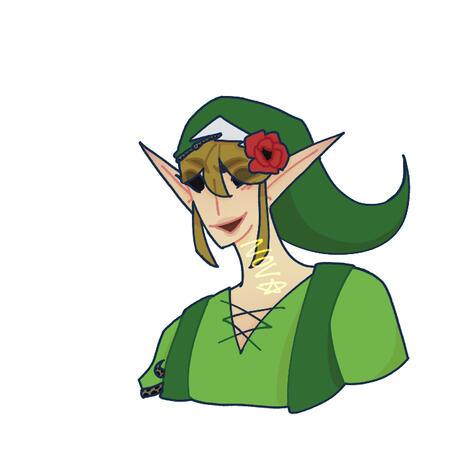 Grian Grian from Past Life SMP, inspired by his EVO skin, which looks similar to link from Legend of Zelda.