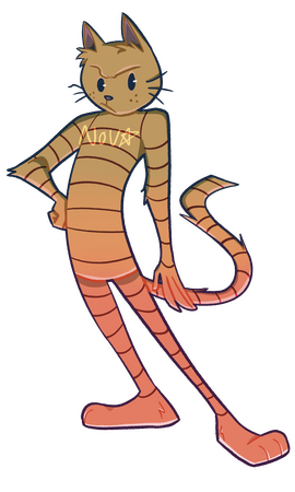 Petey 1 A fullbody of Petey the cat from Dogman. He is posing, looking upset. He has a red gradient engulfing him from beneath.