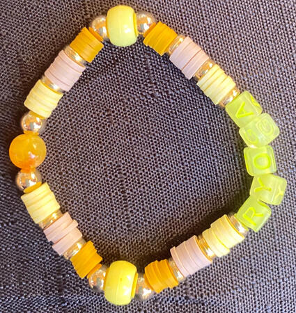 Ryoga bracelet Bracelet in beige, gold and varying shades of yellow, inspired by both versions of Ryoga from Ranma 1/2.